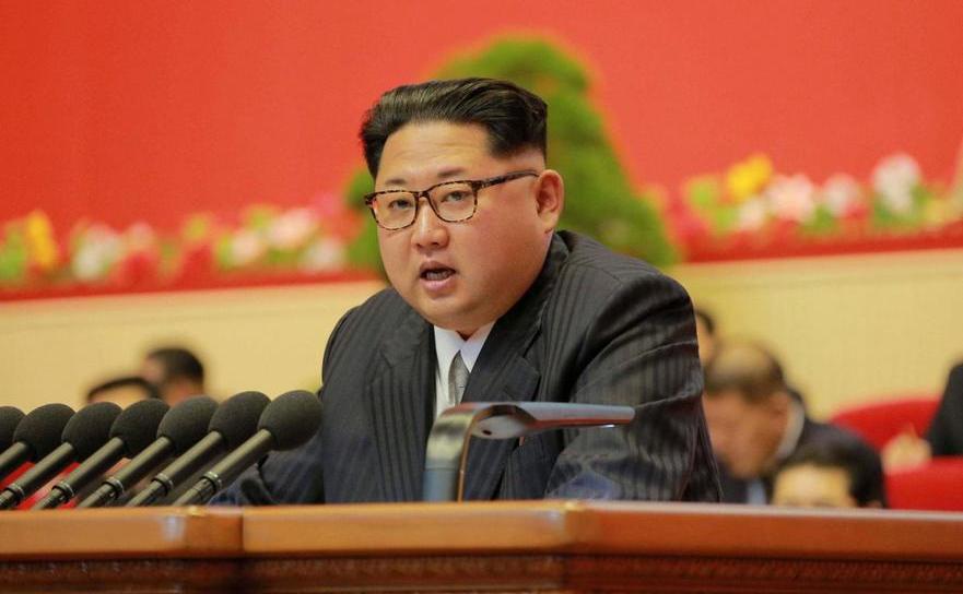 Dictatorul nord-coreean Kim Jong-un participă la Congresul Partidului Muncitoresc în Phenian, mai 2016.
