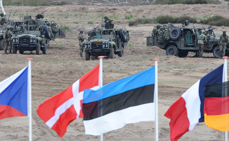 Imagine din timpul exerciţiului militar al NATO “Noble Jump” desfăşurat în 2015 în Polonia. (Captură Foto)