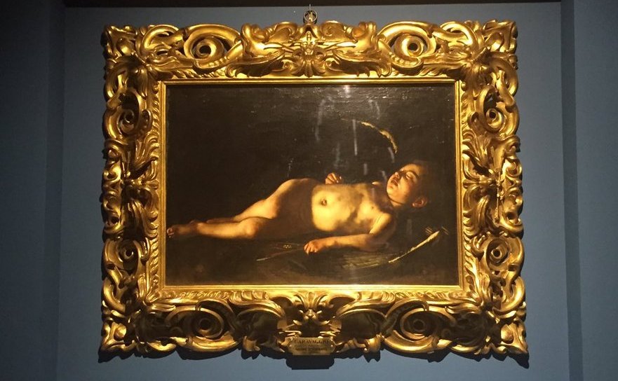 Pictura ""Cupidon dormind" de Caravaggio, expusă la Muzeul Mediteranei din Lampedusa, Italia