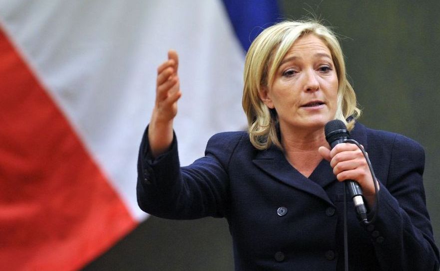 Marine Le Pen, lidera fostului Front Naţional francez (actualmente Partidul Raliul Naţional)