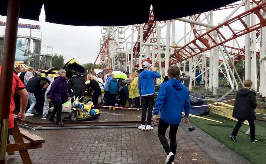 Roller coaster deraiat în Scotia, 26 iunie 2016.