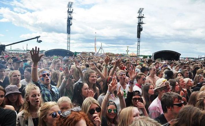Imagine din timpul festivalului suedez de muzică Bravalla. Mai multe femei au raportat agresiuni sexuale comise împotriva lor editiţia din 2016 a acestui festival. (Captură Foto)