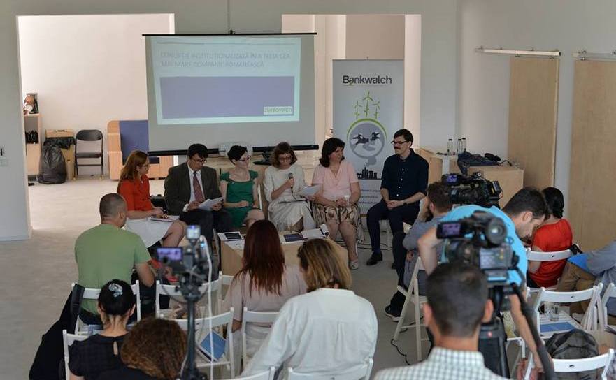 Lansarea raportului Bankwatch ”Corupţie instituţionalizată în a treia cea mai mare companie românească”.