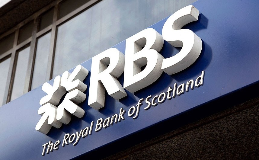 Logo-ul băncii scoţiene  Royal Bank of Scotland.