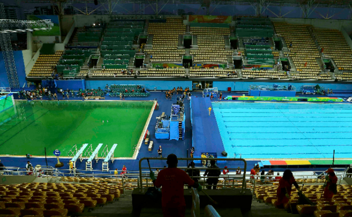 J.O. Rio 2016: piscina de culoare verde (stânga)