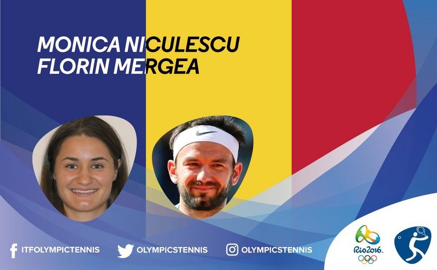 Echipa de dublu mixt formată din Monica Niculescu şi Florin Mergea. (ITF Olympic Tennis/twitter)