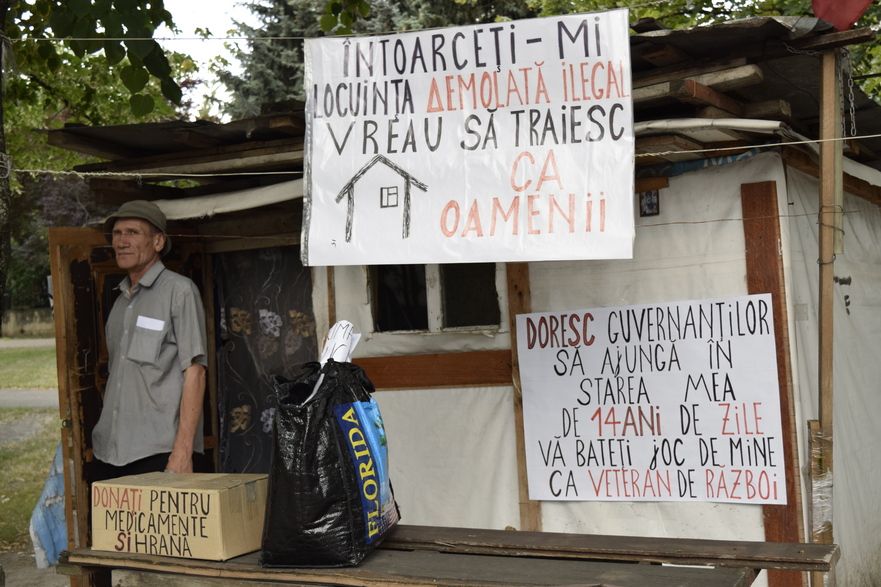 Tudor Pînzari, veteranul războiului de pe Nistru, protestatar de 6 ani la Chişinău