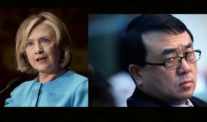 Hillary Clinton (st) şi Wang Lijun.