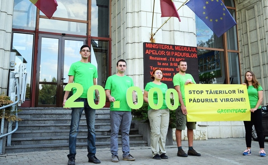 Greenpeace în vizită la Ministrul Mediului. (Greenpeace România)