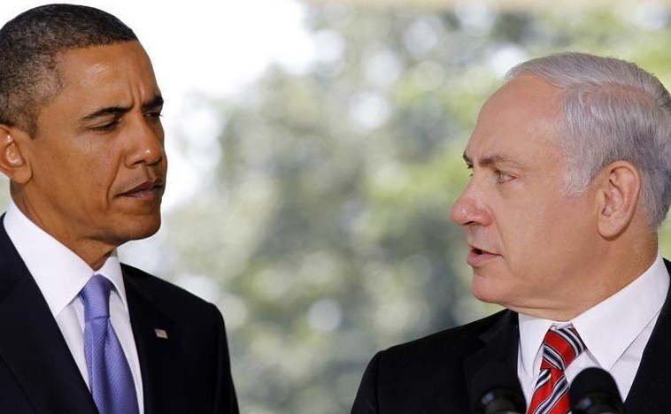 Preşedintele american Barack Obama (st) şi premierul israelian Benjamin Netanyahu. (Captură Foto)