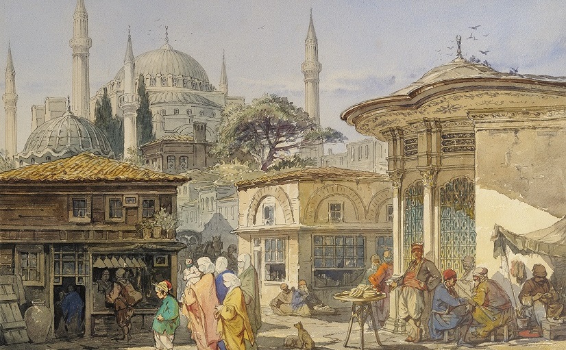 „Stradă din Constantinopol”- pictură de Amedeo Preziosi, 1868