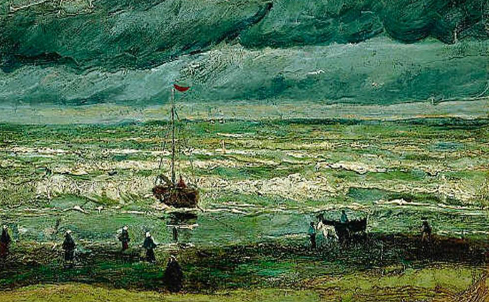 "Plaja din Scheveningen", din 1882, Van Gogh