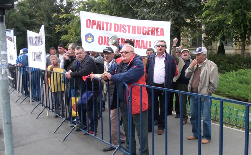 Protest al sindicaliştilor de la Oil Terminal