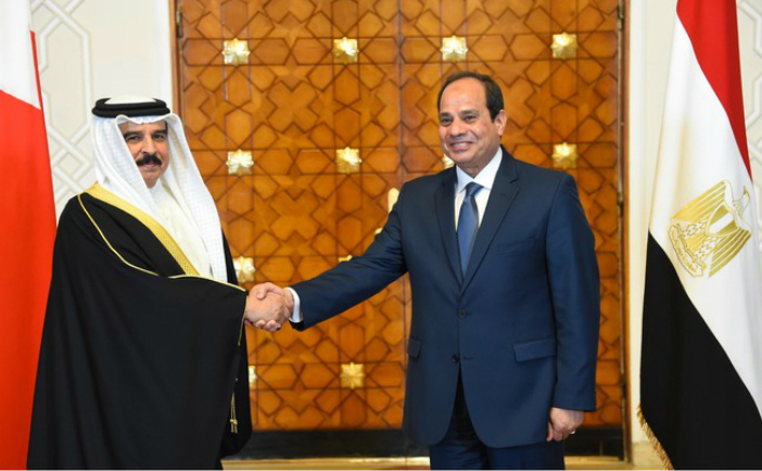 Regele din Bahrain cu preşedintele Egiptului (Preşedinţia egipteană)