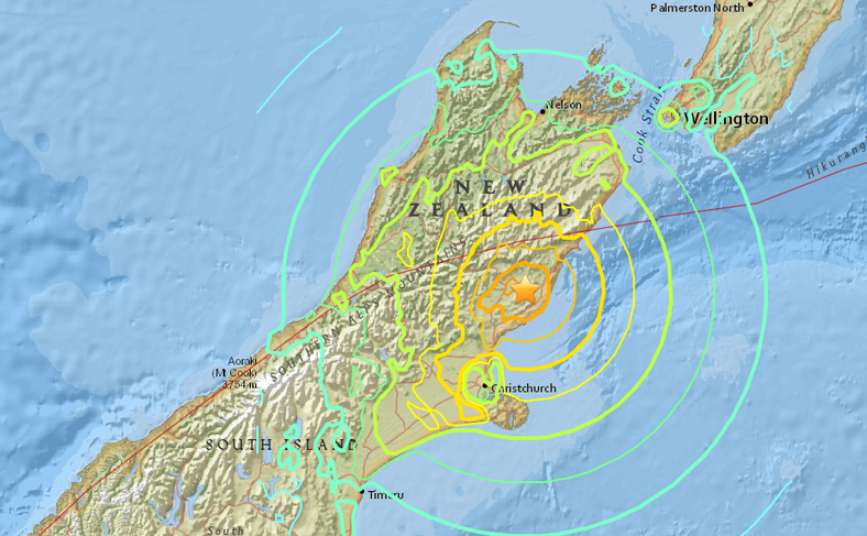 Un seism cu magnitudinea de 7,4 grade pe scara Richter a avut loc la  circa 95 km de oraşul Christchurch din Noua Zeelandă