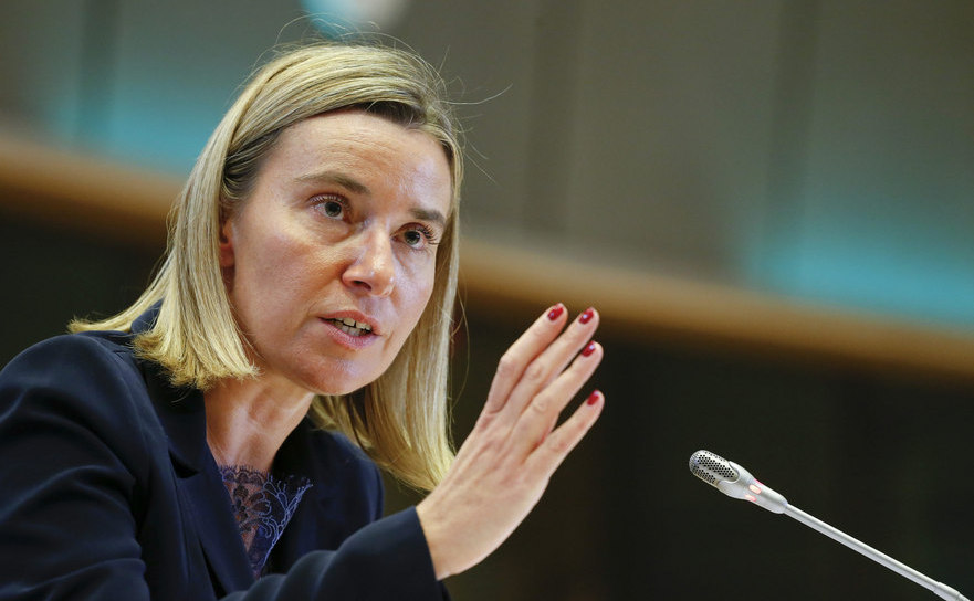 Federica Mogherini, înaltul reprezentant al UE pentru afaceri externe şi politici de securitate.