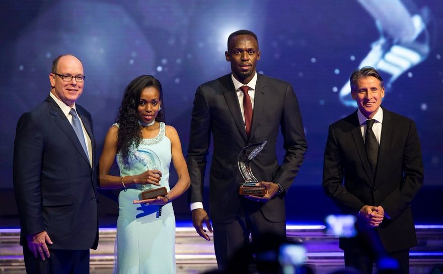 Sprinterul jamaican Usain Bolt şi fondista etiopiană Almaz Ayana - distinşi cu titlul de 'Cei mai buni atleţi ai anului 2016'. (IAAF/twitter)