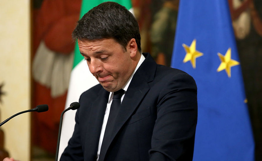 Matteo Renzi la Palazzo Chigi, 5 decembrie 2016 în Roma
