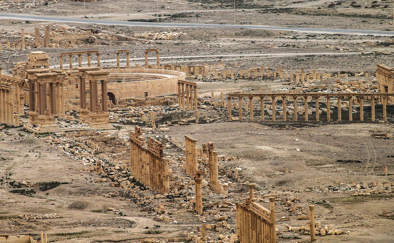Oraşul sirian antic Palmyra.