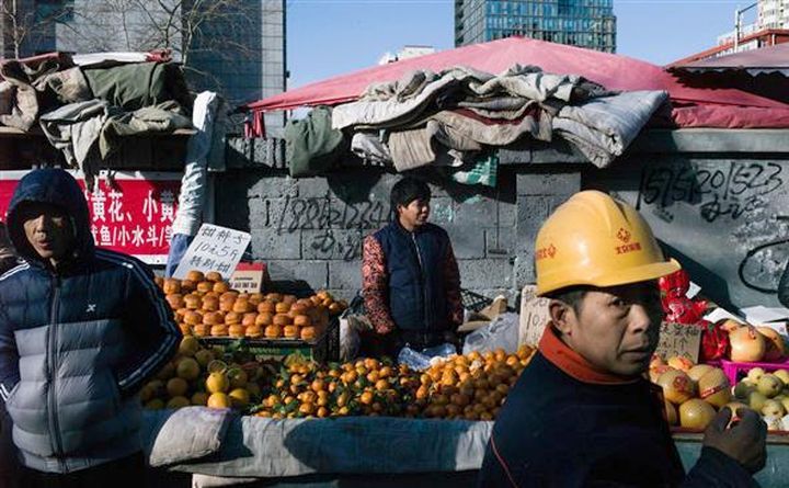 O piaţă de fermieri în Beijing, China, 9 decembrie 2016.