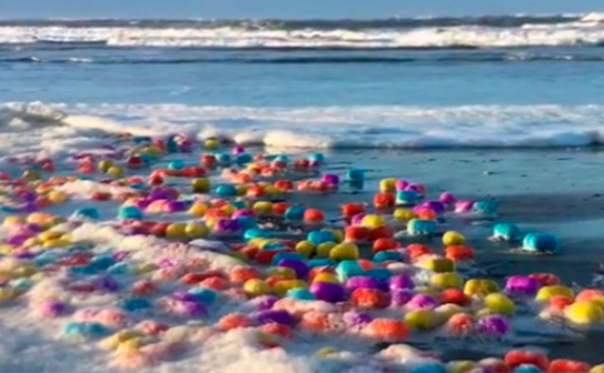 Plaja din insula Langeoog, Saxonia Inferioară, Germania (captură video)