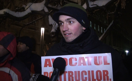 Protest pentru demiterea Avocatului Poporului, Piaţa Universităţii, 11 ianuarie 2017 (Epoch Times)