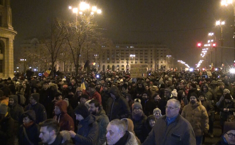 Protest masiv contra "ordonanţelor-elefant" în Capitală, 29 ianuarie 2017. (Epoch Times)