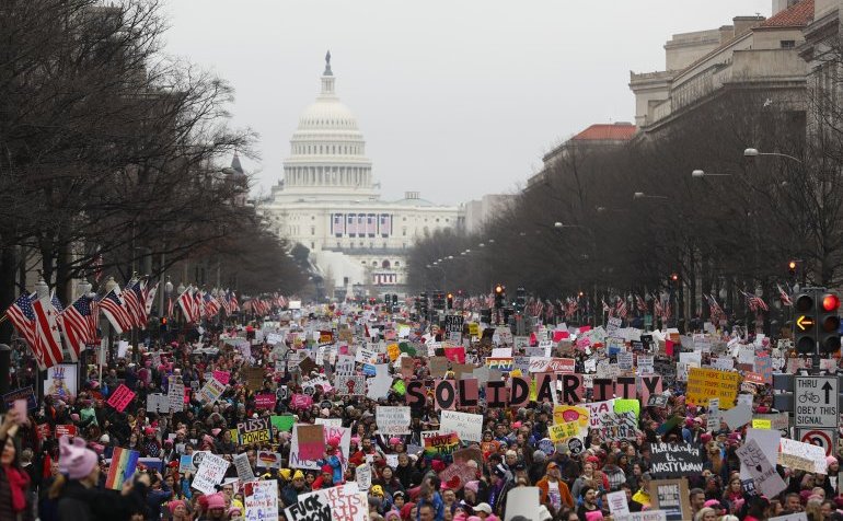 Marşul Femeilor în Washington, 21 ianuarie 2017.