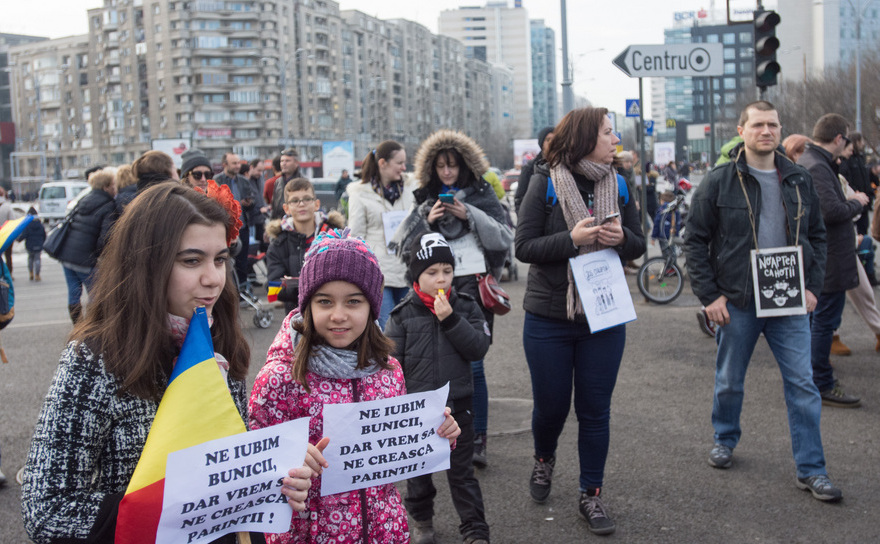 Protestul copiilor (Florin Chirilă/Epoch Times)