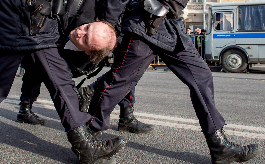 Arestări în timpul mitingului anti protest din Rusia