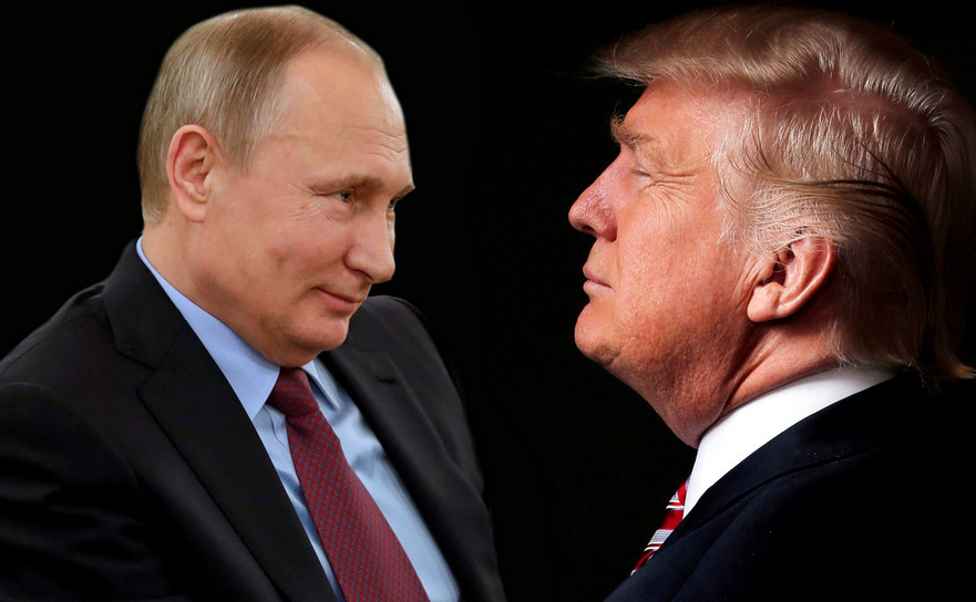 Preşedintele rus Vladimir Putin (st) şi omologul său american Donald Trump.