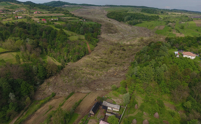 Alunecare de teren - Alunu, Vâlcea