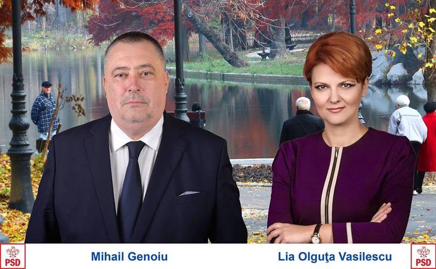 Mihai Genoiu şi predecesoarea sa, Olguţa Vasilescu (Facebook)