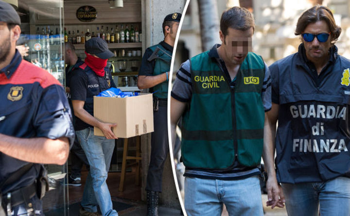 Cel puţin 32 de persoane asociate cu grupul italian Camorra au fost arestate într-un raid masiv al poliţiei pe teritoriul Europei, 5 iulie 2017. (Getty Images)