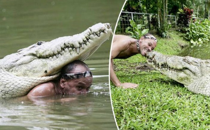 Prietenia dintre un om şi un crocodil