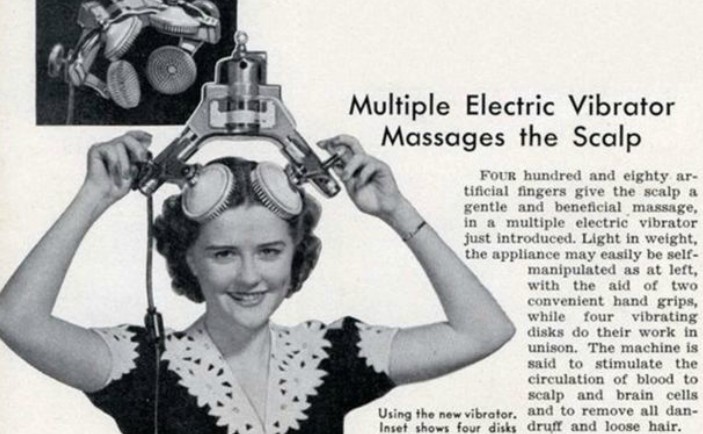 
Aparat electric de masaj pentru pielea capului (1940)