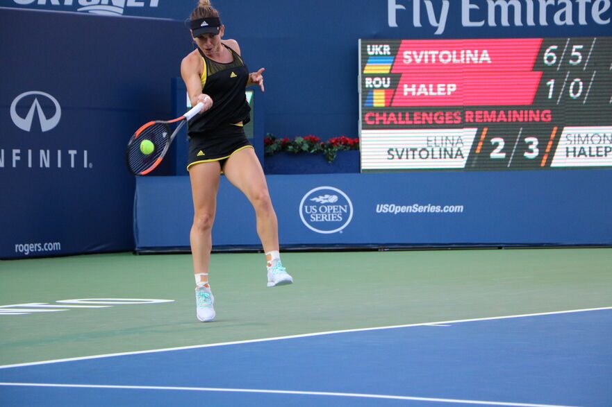 Simona Halep Rogers Cup 2017 meci cu Elina Svitolina (Maria Matyiku / Epoch Times)