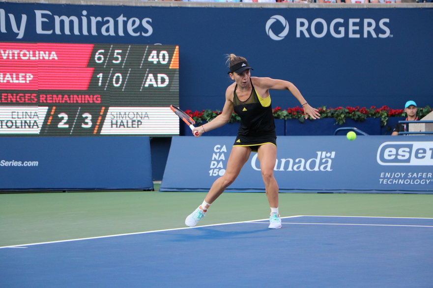 Simona Halep Rogers Cup 2017 meci cu Elina Svitolina (Maria Matyiku / Epoch Times)