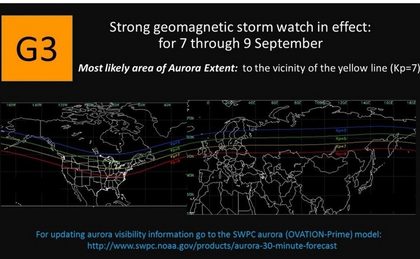 Niveluri de furtună geomagnetică G3 (SWPC)
