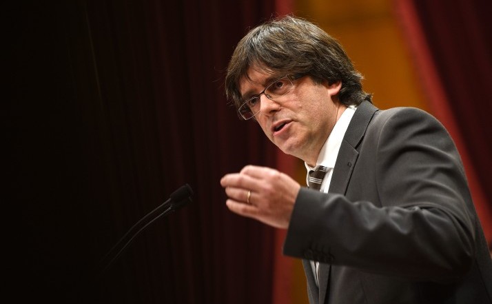 Premierul catalan Carles Puigdemont. (Lluis Gene/AFP/Getty Images)