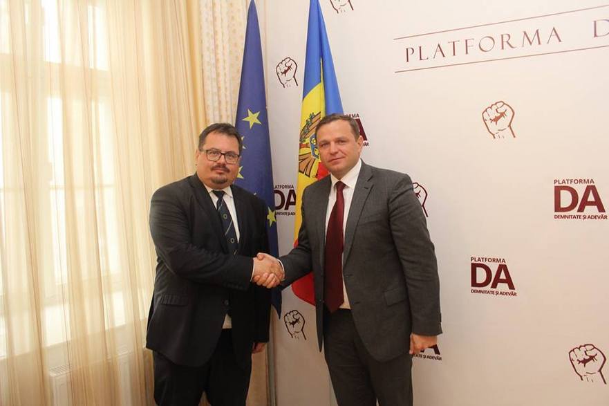 Peter Michalko, noul ambasador UE la Chişinău şi Andrei Năstase, liderul PPDA (facebook.com / Andrei Năstase)
