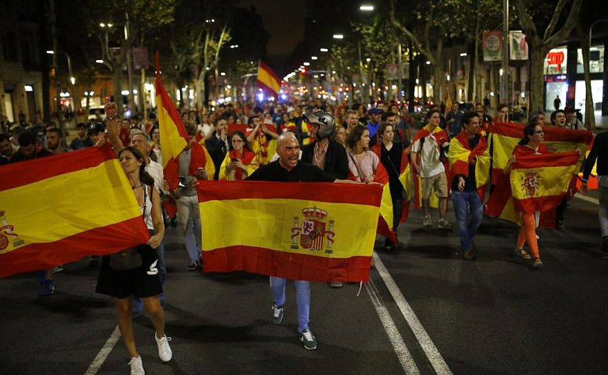 Demonstraţii pro-uniune, miercuri seară pe străzile Barcelonei