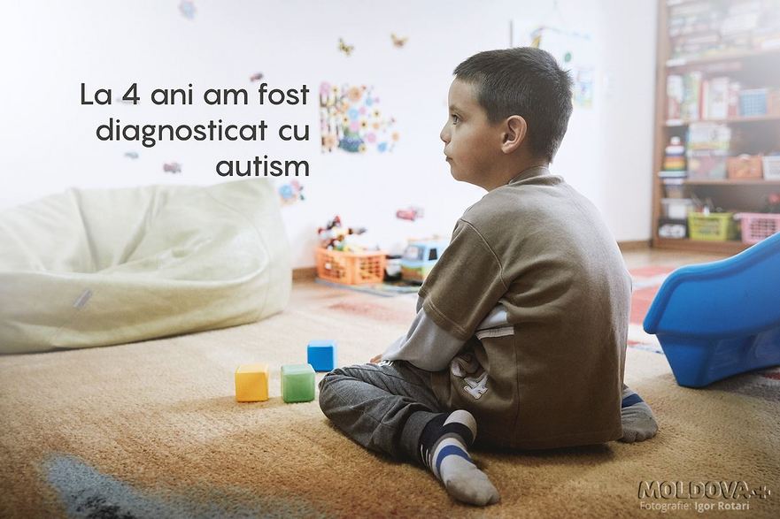 Copil din R. Moldova diagnosticat cu autism.