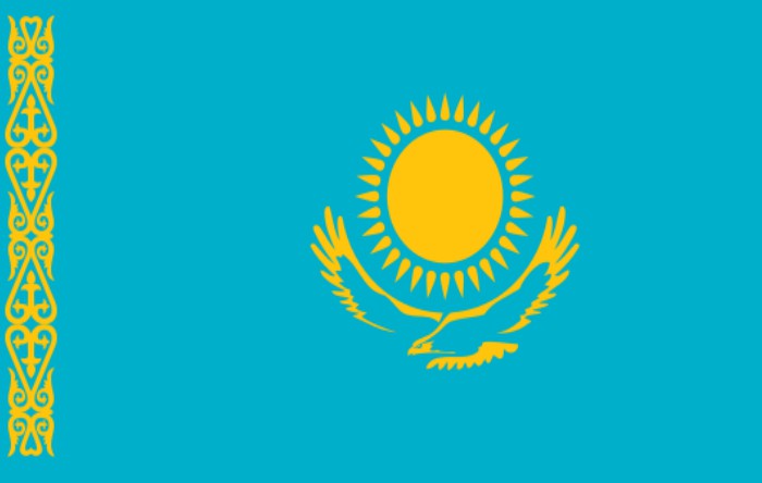 Drapelul Kazahstanului (Wikipedia.org)