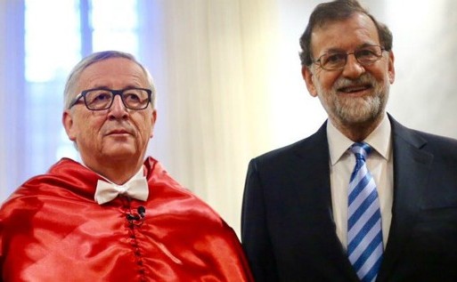 Jean-Claude Juncker împreună cu Mariano Rajoy (salamanca24horas.com)