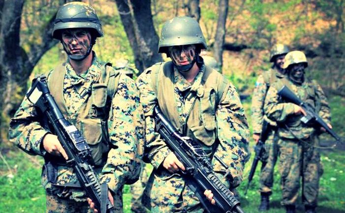 Soldaţi ai armatei Bosniei şi Herţegovinei.