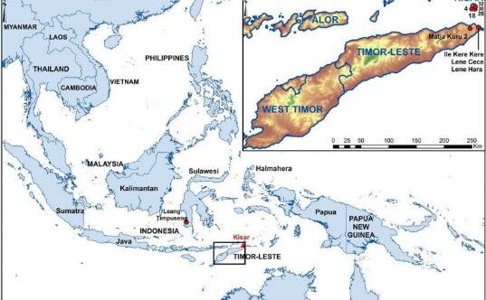  (Map of Kisar Island. Credit: ANU)