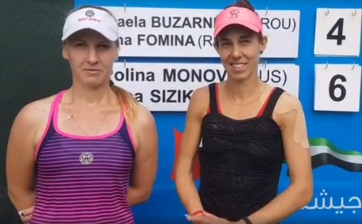 Perechea formată din jucătoarea română de tenis Mihaela Buzărnescu şi rusoaica Alena Fomina.
