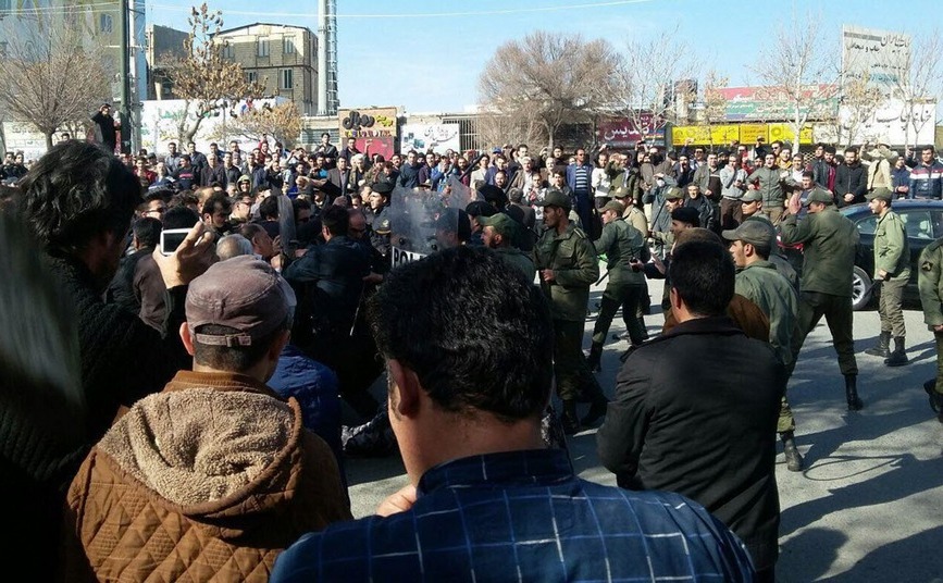 Protest anti-guvern în Iran, 29 decembrie 2017.