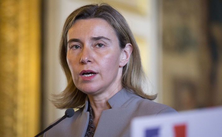 Înaltul reprezentant al Uniunii Europene pentru afaceri externe şi politică de securitate, Federica Mogherini. (Geoffroy van der Hassel/AFP/Getty Images)